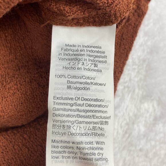 Madewell Texture & Thread Ruffled Mockneck Top Women's Size XS in Rust - Picture 8 of 10